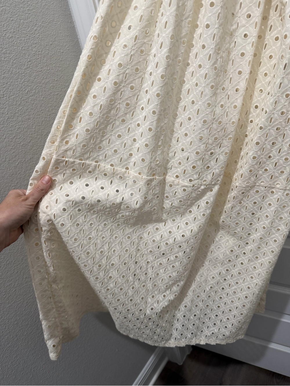 Vitamin A Cream Eyelet Halter Maxi Dress coverup - Picture 6 of 6